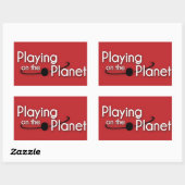Rectangulaire Sticker Coque aux instruments - Ensemble de 4 (Feuille)