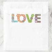 Rectangulaire Sticker d'amour (Sac)