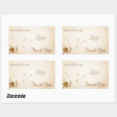Rectangulaire Sticker Dandelion Custom Business Logo (Feuille)