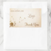 Rectangulaire Sticker Dandelion Custom Business Logo (Sac)