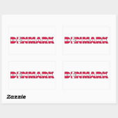 Rectangulaire Sticker Danemark (Feuille)