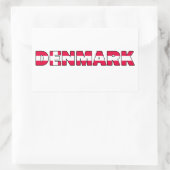 Rectangulaire Sticker Danemark (Sac)