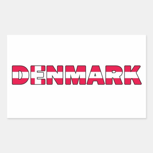 Rectangulaire Sticker Danemark (Devant)