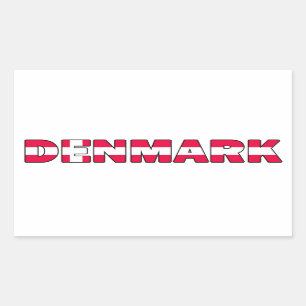 Rectangulaire Sticker Danemark