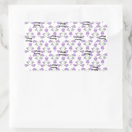 Rectangulaire Sticker d'anniversaire (Sac)