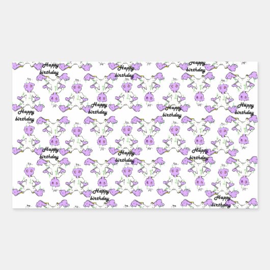 Rectangulaire Sticker d'anniversaire (Devant)