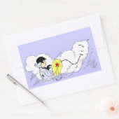 Rectangulaire Sticker d'art Vintage de cerf-volant (Enveloppe)