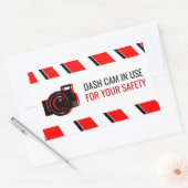 Rectangulaire Sticker 'Dash Cam in Use' (Enveloppe)