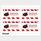 Rectangulaire Sticker 'Dash Cam in Use' (Feuille)