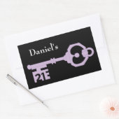 Rectangulaire Sticker de balise clé Mens Vector 21st Birthday Pa (Enveloppe)