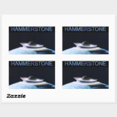 Rectangulaire Sticker de bande de Hammerstone (Feuille)