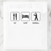 Rectangulaire Sticker De Baseball De Sommeil (Sac)