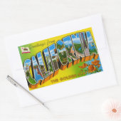 Rectangulaire Sticker de Californie vintage (Enveloppe)