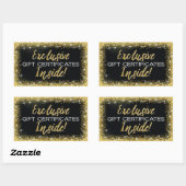 Rectangulaire Sticker de certificat cadeau - Événements (Feuille)