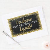 Rectangulaire Sticker de certificat cadeau - Événements (Enveloppe)