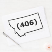 Rectangulaire Sticker de code régional du Montana (Enveloppe)
