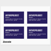 Rectangulaire Sticker de définition anthropologue intelligent (Feuille)