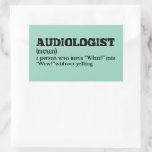 Rectangulaire Sticker de définition audiologiste Witty (Sac)