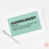 Rectangulaire Sticker de définition audiologiste Witty (Enveloppe)