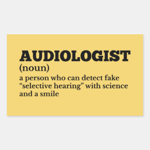 Rectangulaire Sticker de définition drôle de Ear Doctor