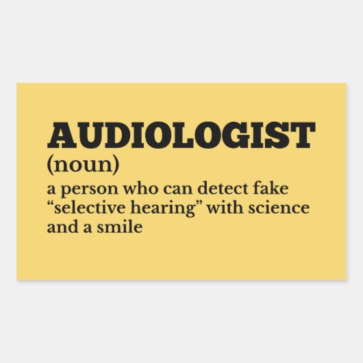 Rectangulaire Sticker de définition drôle de Ear Doctor (Devant)