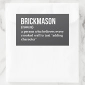 Rectangulaire Sticker de définition Mason compétent (Sac)