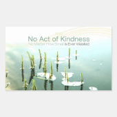 Rectangulaire Sticker de devis inspirationnel Aesop "Kindness" (Devant)