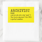 Rectangulaire Sticker de devis pour archiviste amusant (Sac)