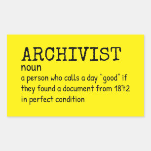 Rectangulaire Sticker de devis pour archiviste amusant