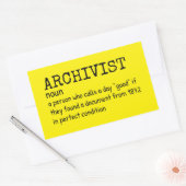 Rectangulaire Sticker de devis pour archiviste amusant (Enveloppe)