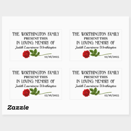 Rectangulaire Sticker de don (Feuille)