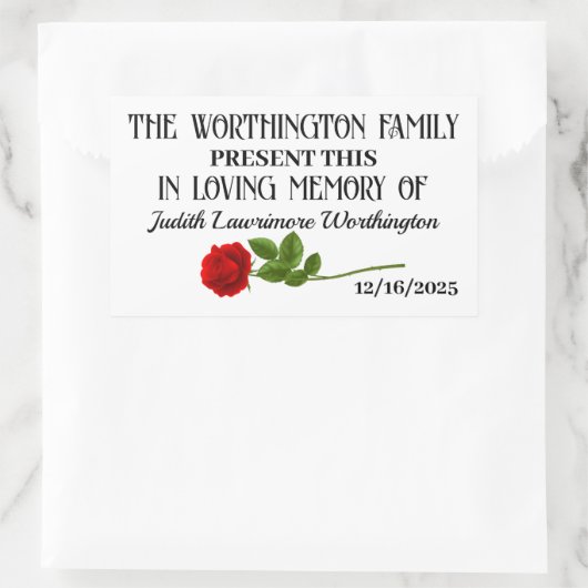 Rectangulaire Sticker de don (Sac)