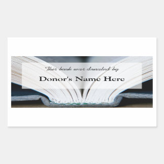 Rectangulaire Sticker de don de livre