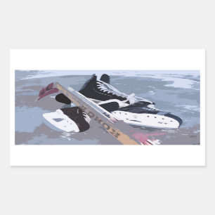 Rectangulaire Sticker de hockey