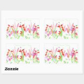 Rectangulaire Sticker de jardin (Feuille)