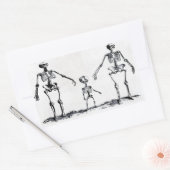 Rectangulaire Sticker de la famille Skeleton (Enveloppe)