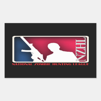 Rectangulaire Sticker de la Ligue nationale de chasse zombie