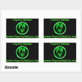 Rectangulaire Sticker de la nation Psycho (Feuille)
