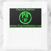 Rectangulaire Sticker de la nation Psycho (Sac)