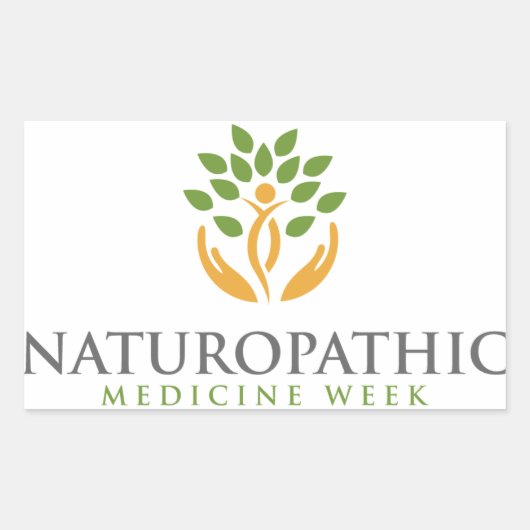 Rectangulaire Sticker de la Semaine de la médecine naturopathiqu (Devant)