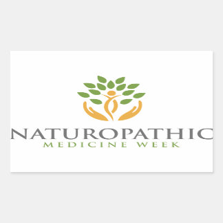 Rectangulaire Sticker de la Semaine de la médecine naturopathiqu