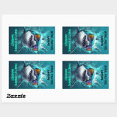 Rectangulaire Sticker de la Tourette survivant (Feuille)