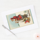 Rectangulaire Sticker de liste père Noël (Enveloppe)