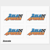 Rectangulaire Sticker de logo (Feuille)