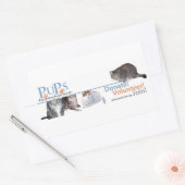 Rectangulaire Sticker de logo PUP avec chats (Enveloppe)