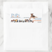 Rectangulaire Sticker de logo PUPs Airedale (Sac)