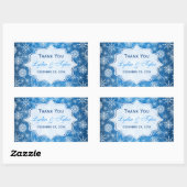 Rectangulaire Sticker de mariage favori pour les flocons de neig (Feuille)