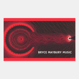 Rectangulaire Sticker de musique Bryce Maybury