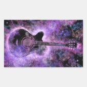 Rectangulaire Sticker de musique guitare (Devant)