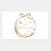 Rectangulaire Sticker de Noël (Devant)